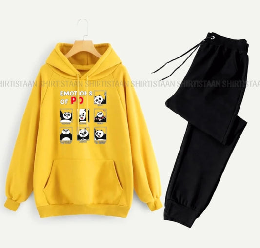 YELLOW HOOD EMOTIONS OF PO WITH BLACK TROUSER