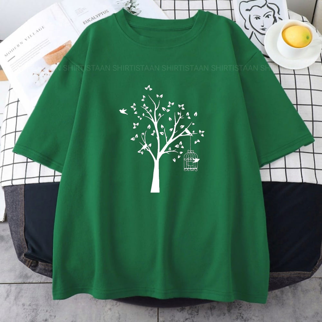 BOTTLE GREEN TEE NEW TREE