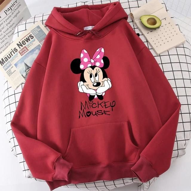 MAROON HOOD MICKEY MOUSE