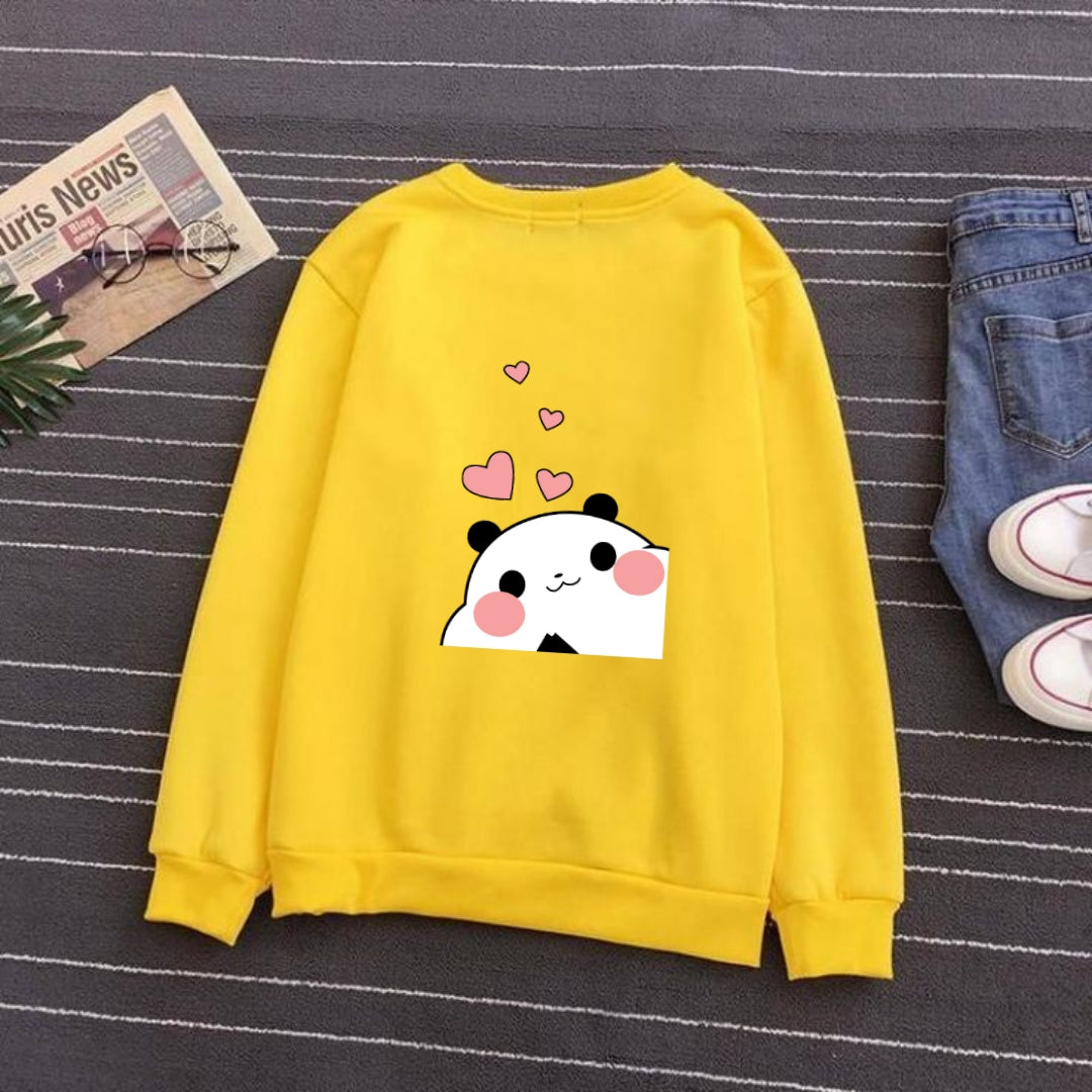 YELLOW SWEATSHIRT BLUSHING PANDA