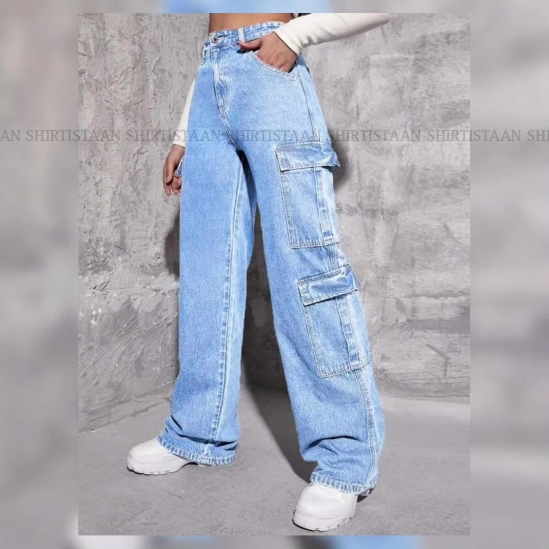 ICE BLUE CARGO JEANS