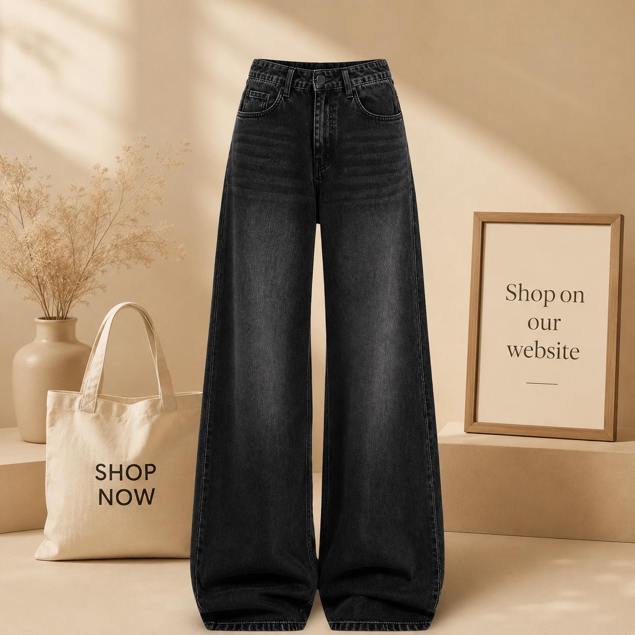 Vintage Black Jeans Faded