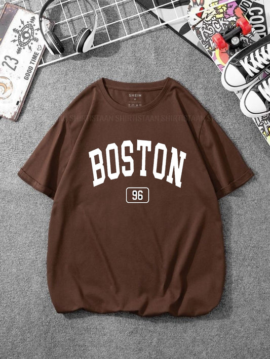 DARK BROWN TEE BOSTON