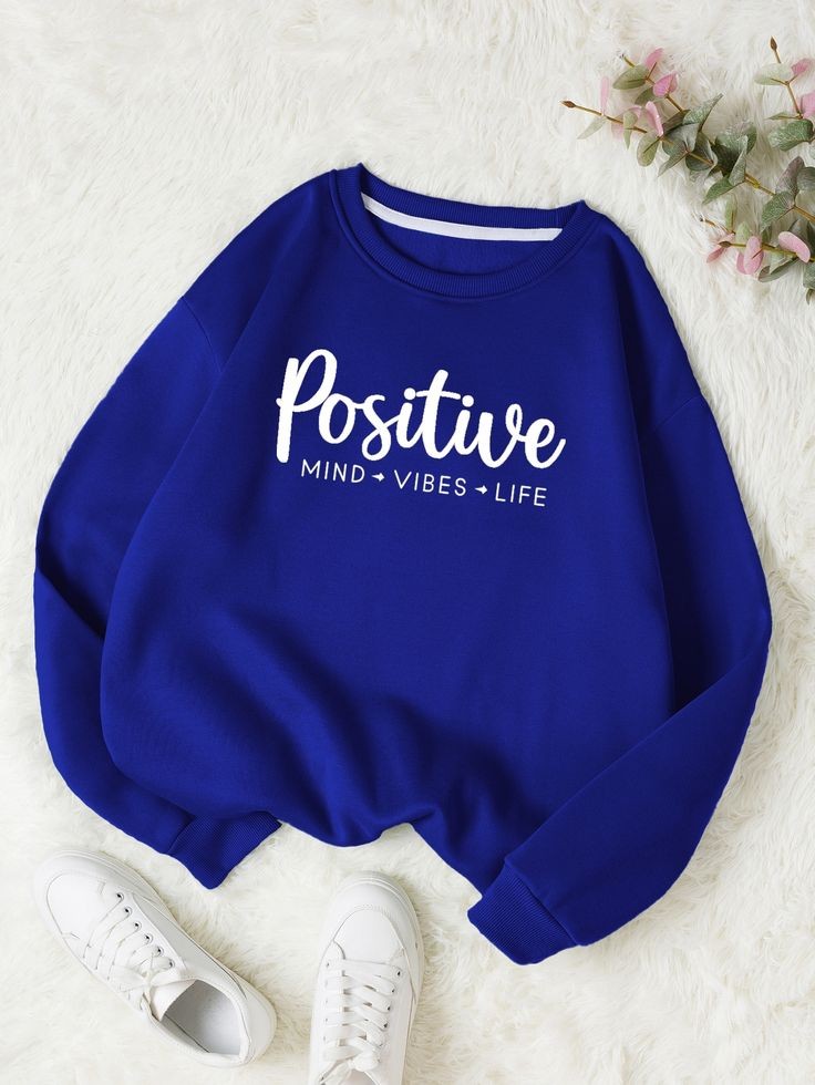 ROYAL BLUE POSTIVE SWEATSHIRT