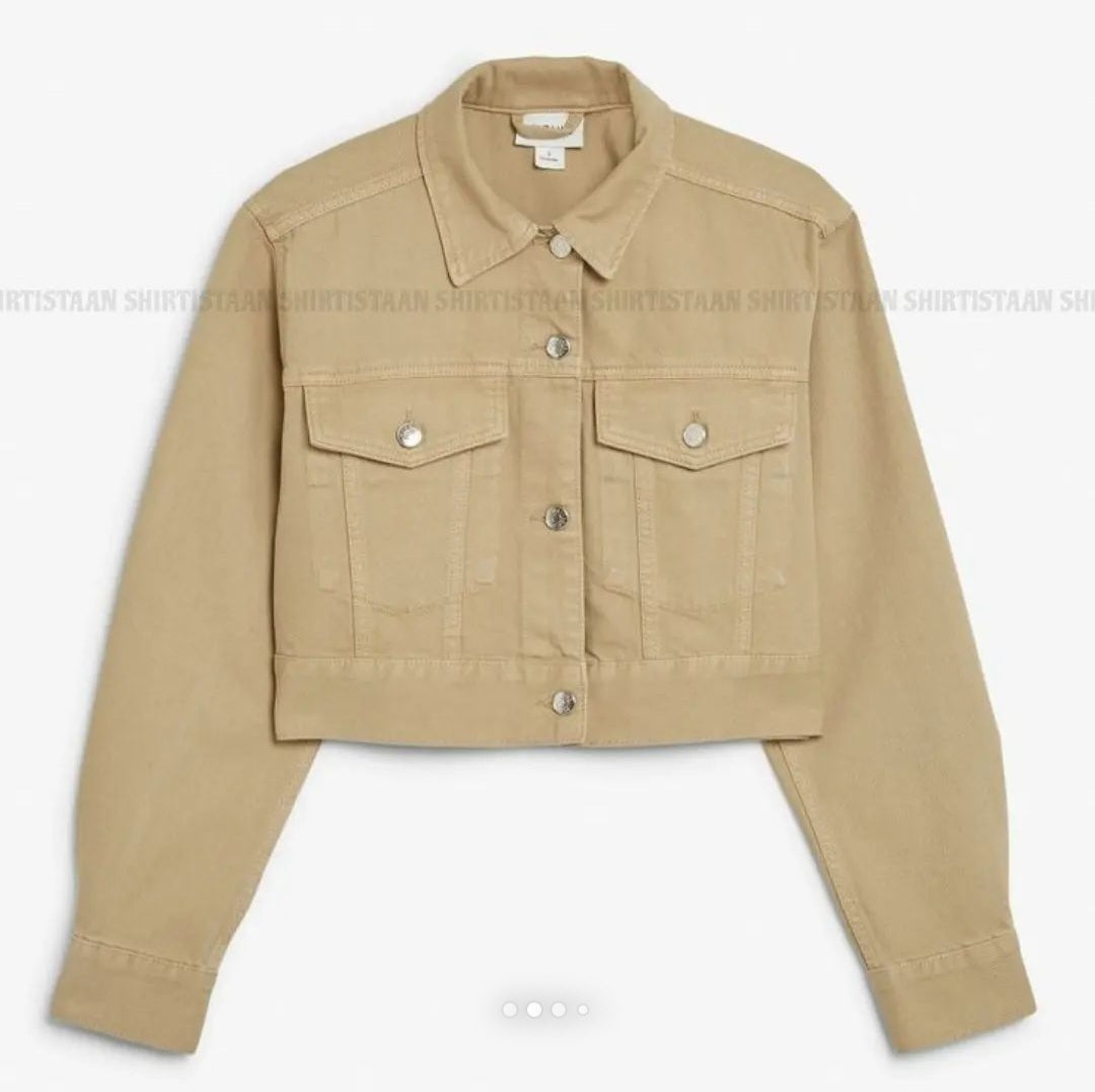 BEIGE DENIM JACKET Shirtistan