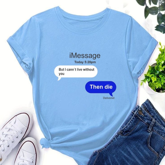 IMESSAGE SKY BLUE TEE