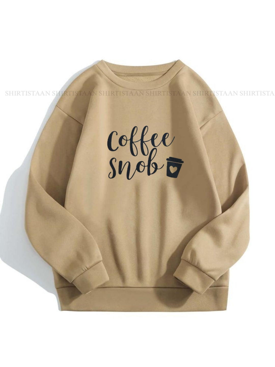 CREAM SWEATSHIRT COFFEE SNOB