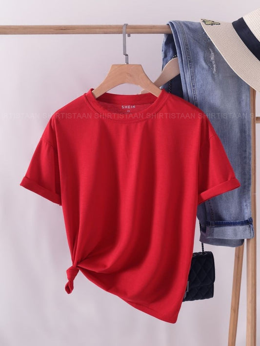 PLAIN RED TEE