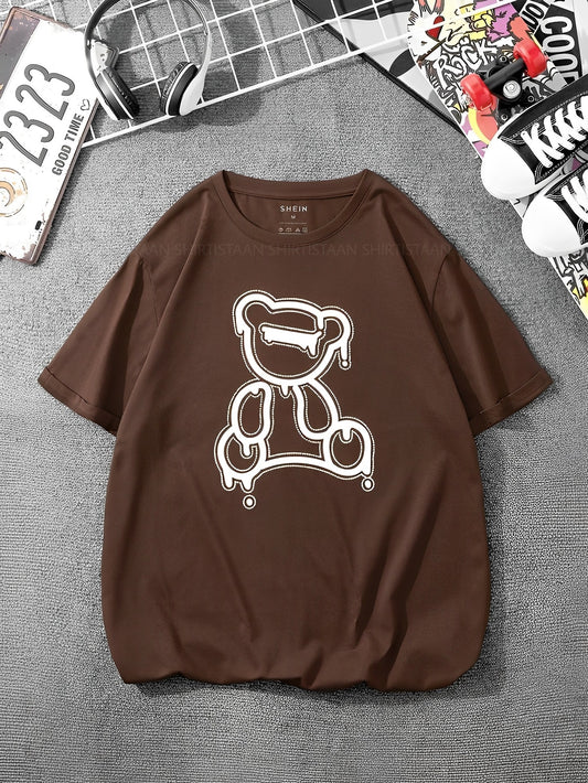 DARK BROWN TEE NEW BEAR