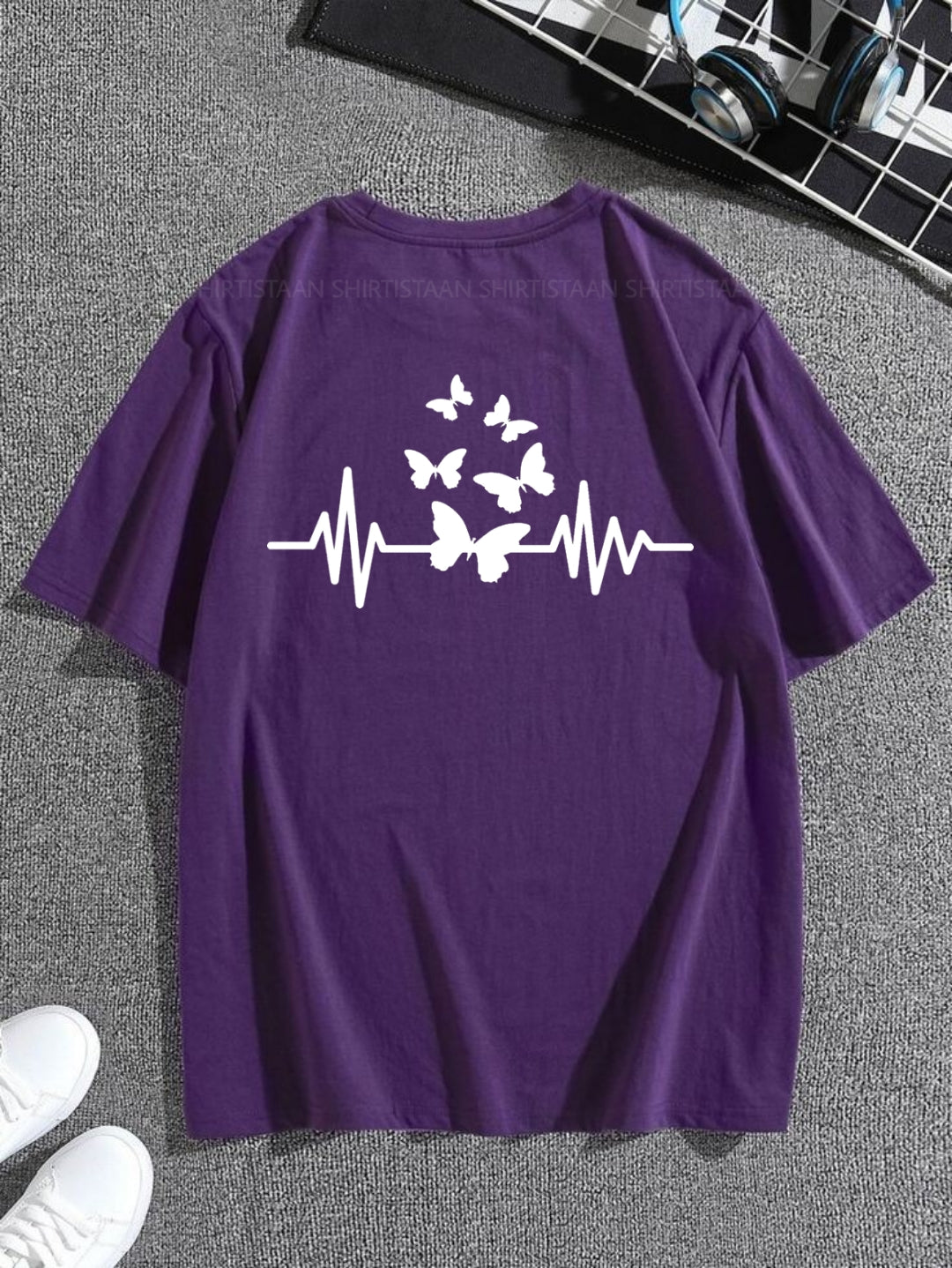 PURPLE TEE BUTTERFLY HEART BEAT