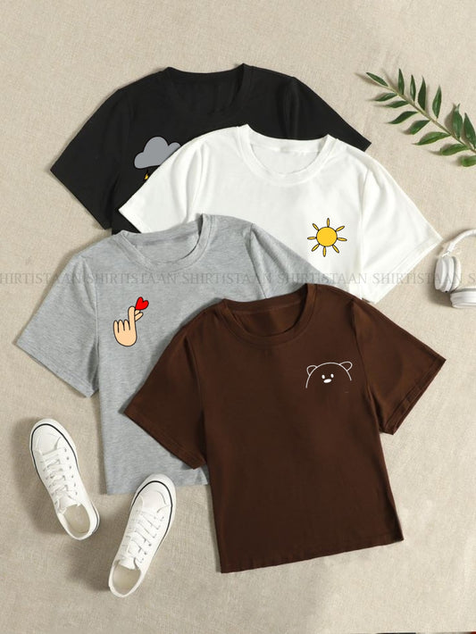 PAIR OF 4 SHIRTS (black, white, grey and brown)