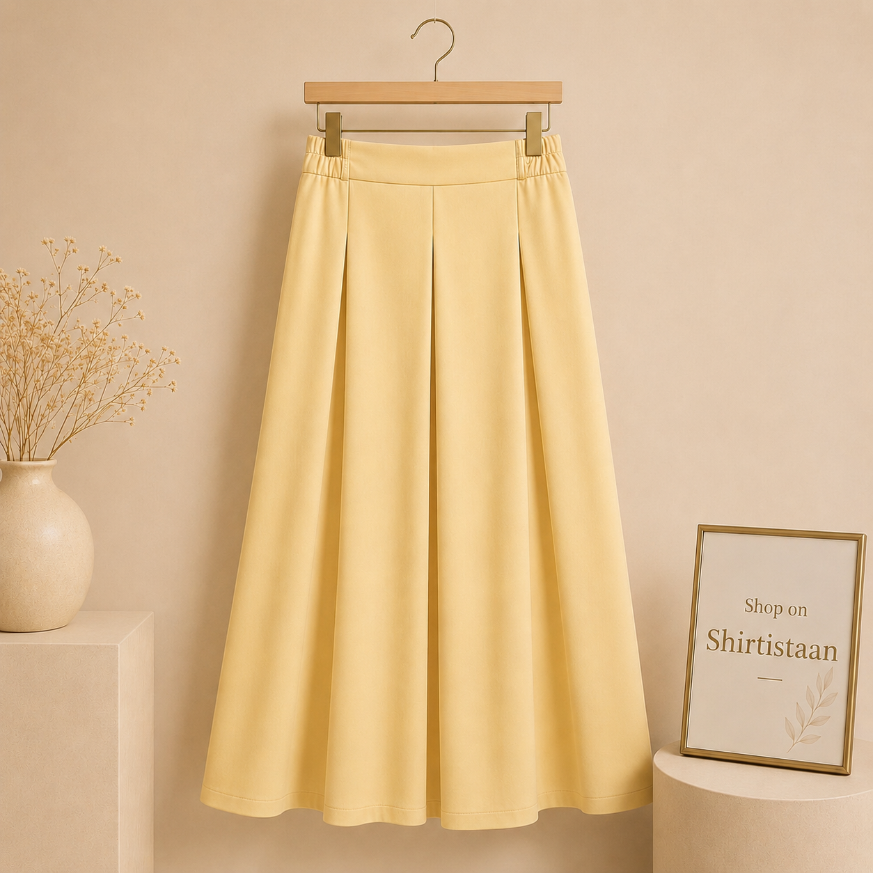 Beige Twill Skirt