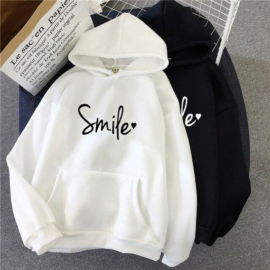 PACK OF TWO HOOD (WHITE AND BLACK) SMILE HEART