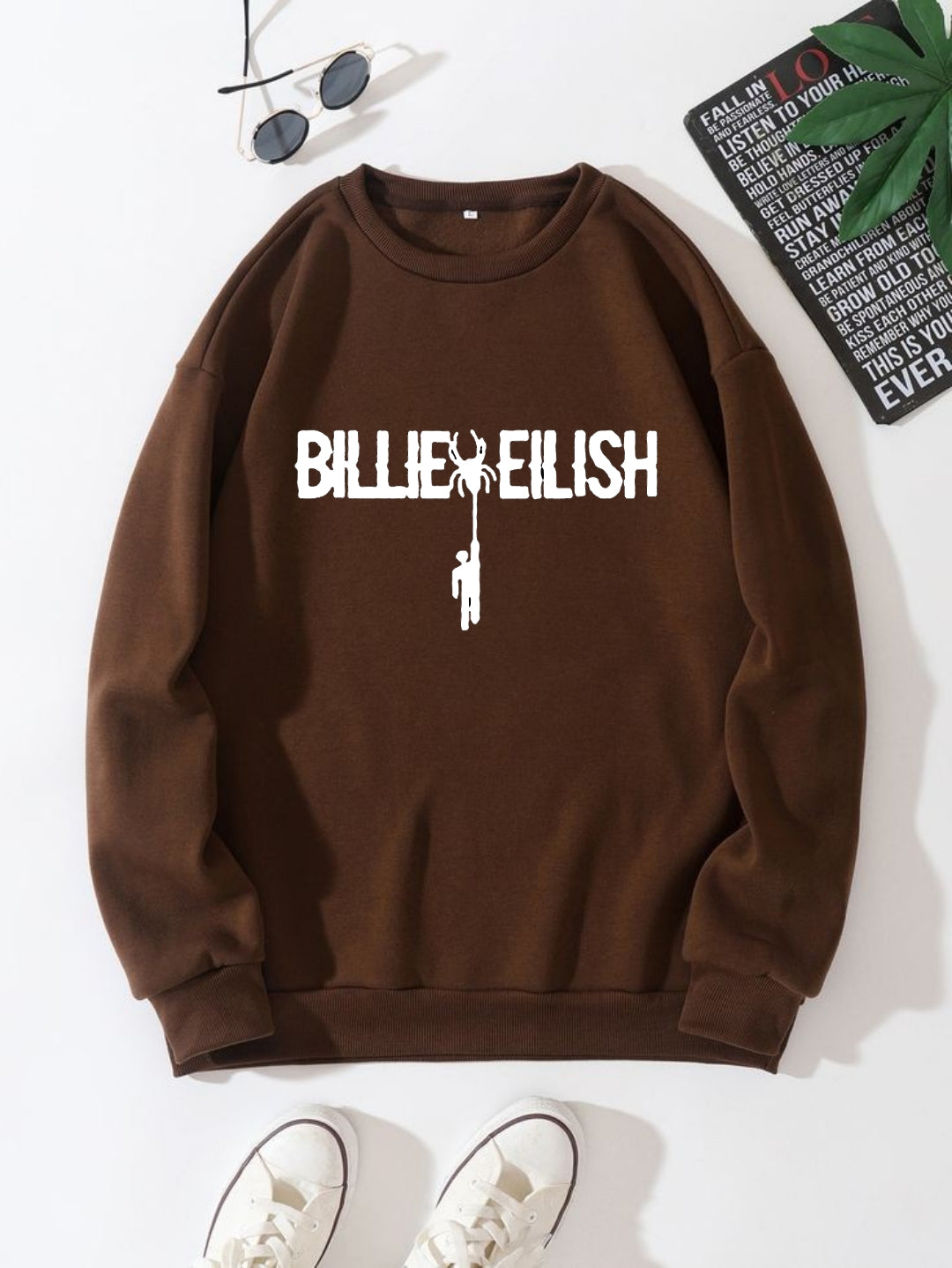 BROWN SWEATSHIRT BELLIE ELISH WITH LOGO