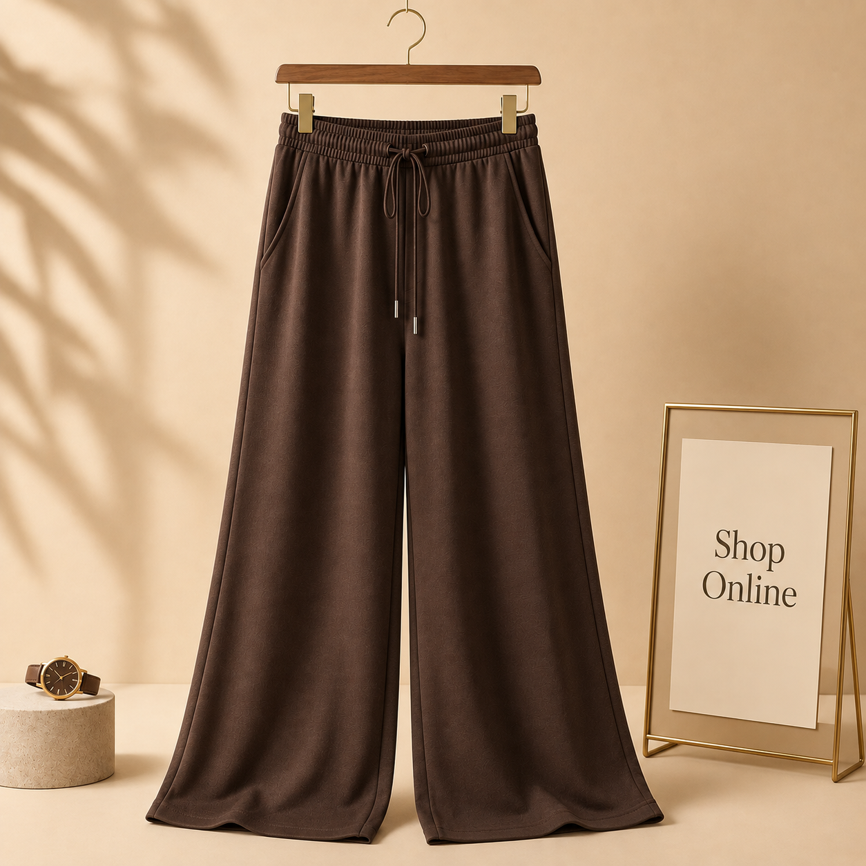 Winter Brown Wide leg Trouser