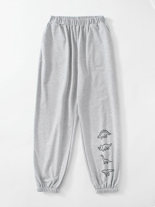 GREY SWEATPANTS ANIMAL LINE AT BOTTOM