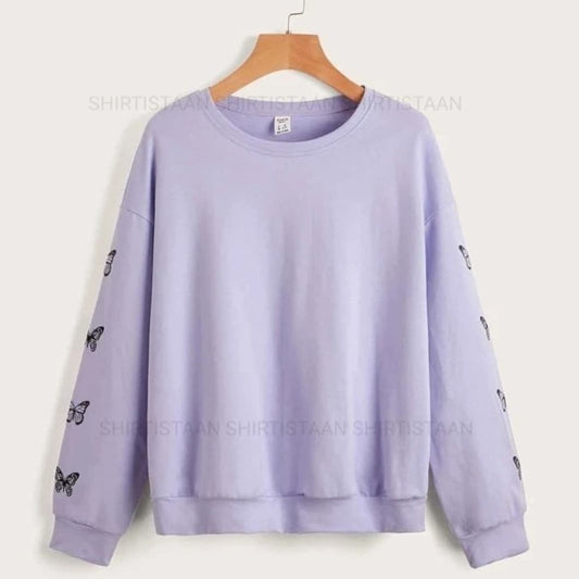 SWEATSHIRT BUTTERFLY LINE ON BOTH SLEEVES