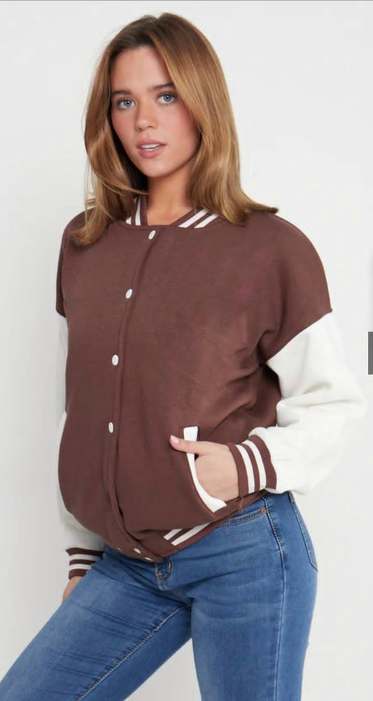 BROWN BASEBALL JACKET