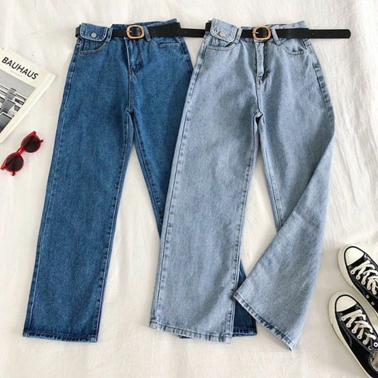 PACK OF 2 WIDE LEG JEANS (MID BLUE AND SKY BLUE)