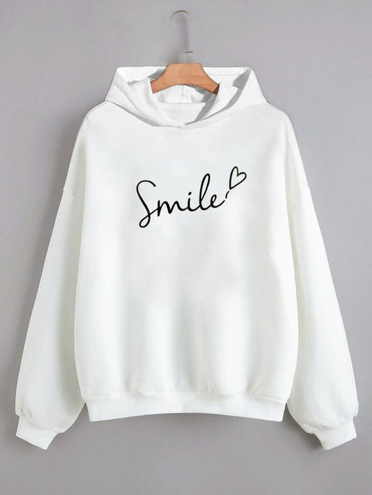 SMILE HEART WHITE HOOD