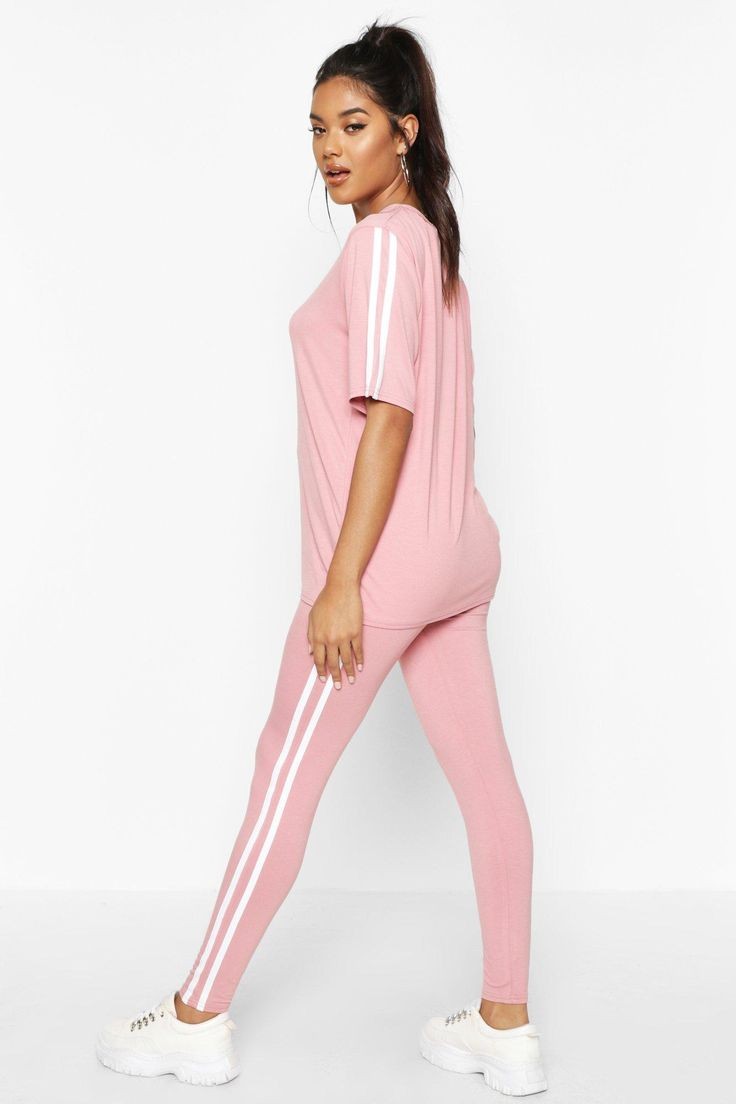 PINK WHITE SIDE LINE TRACKSUIT