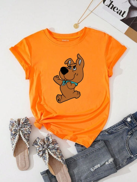 SCOOBY DOOBY DOG ORANGE TEE