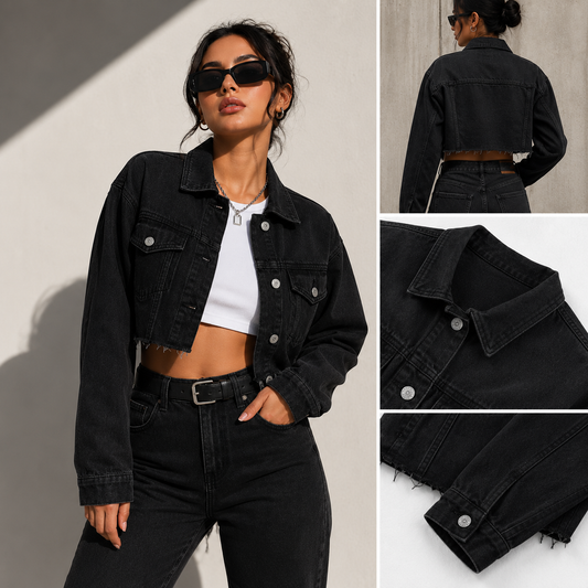 BLACK DENIM JACKET