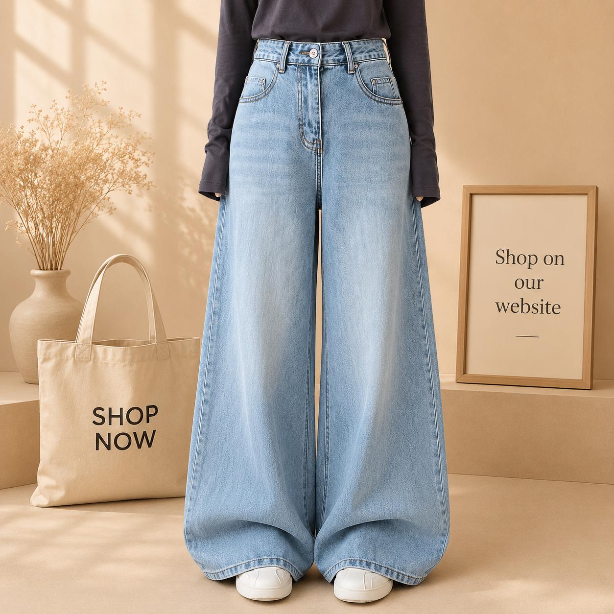 Vintage Ice Blue Jeans
