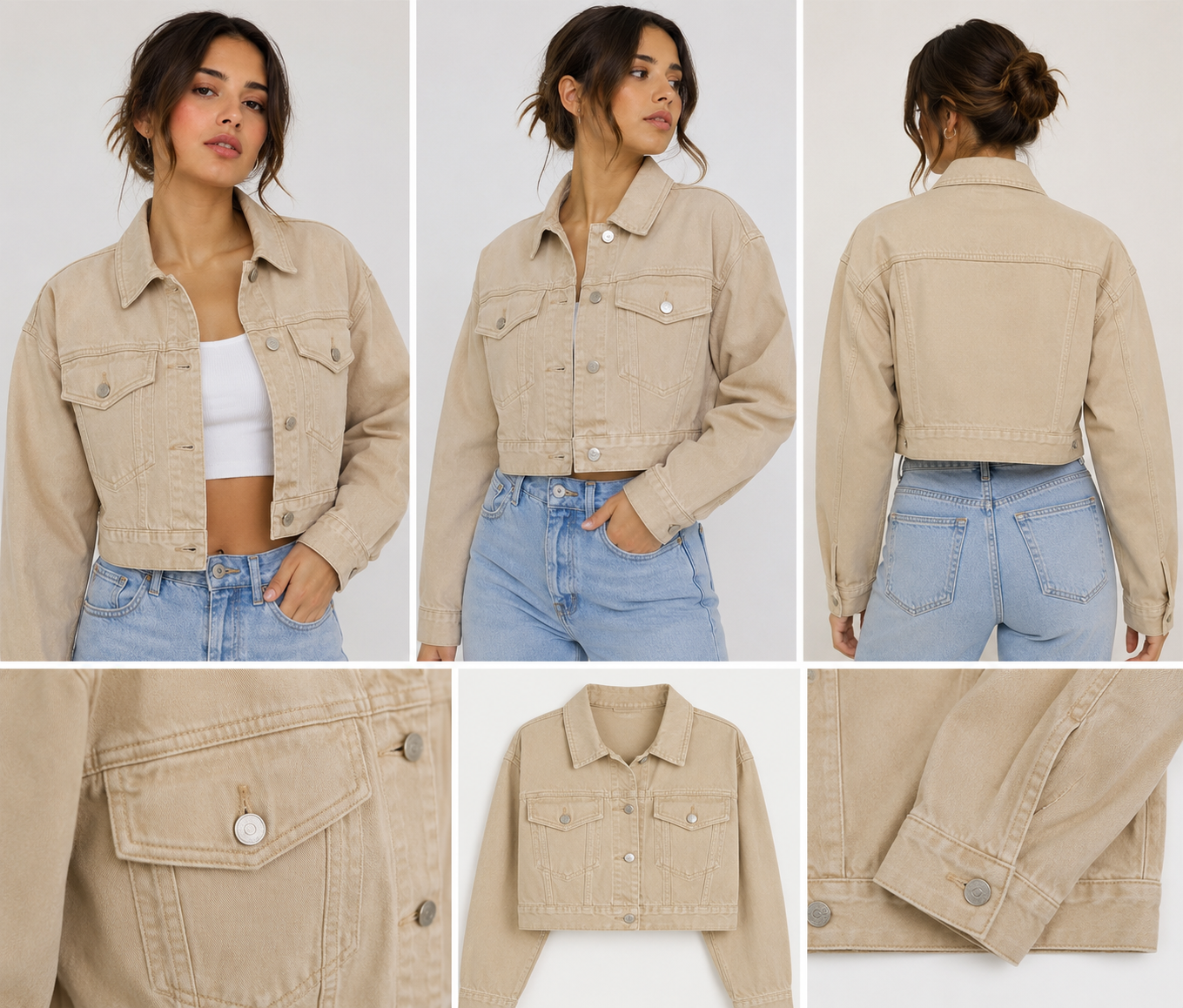 BEIGE DENIM JACKET