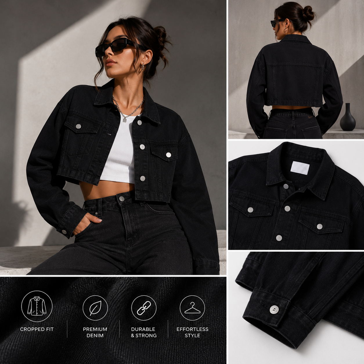 BLACK DENIM JACKET