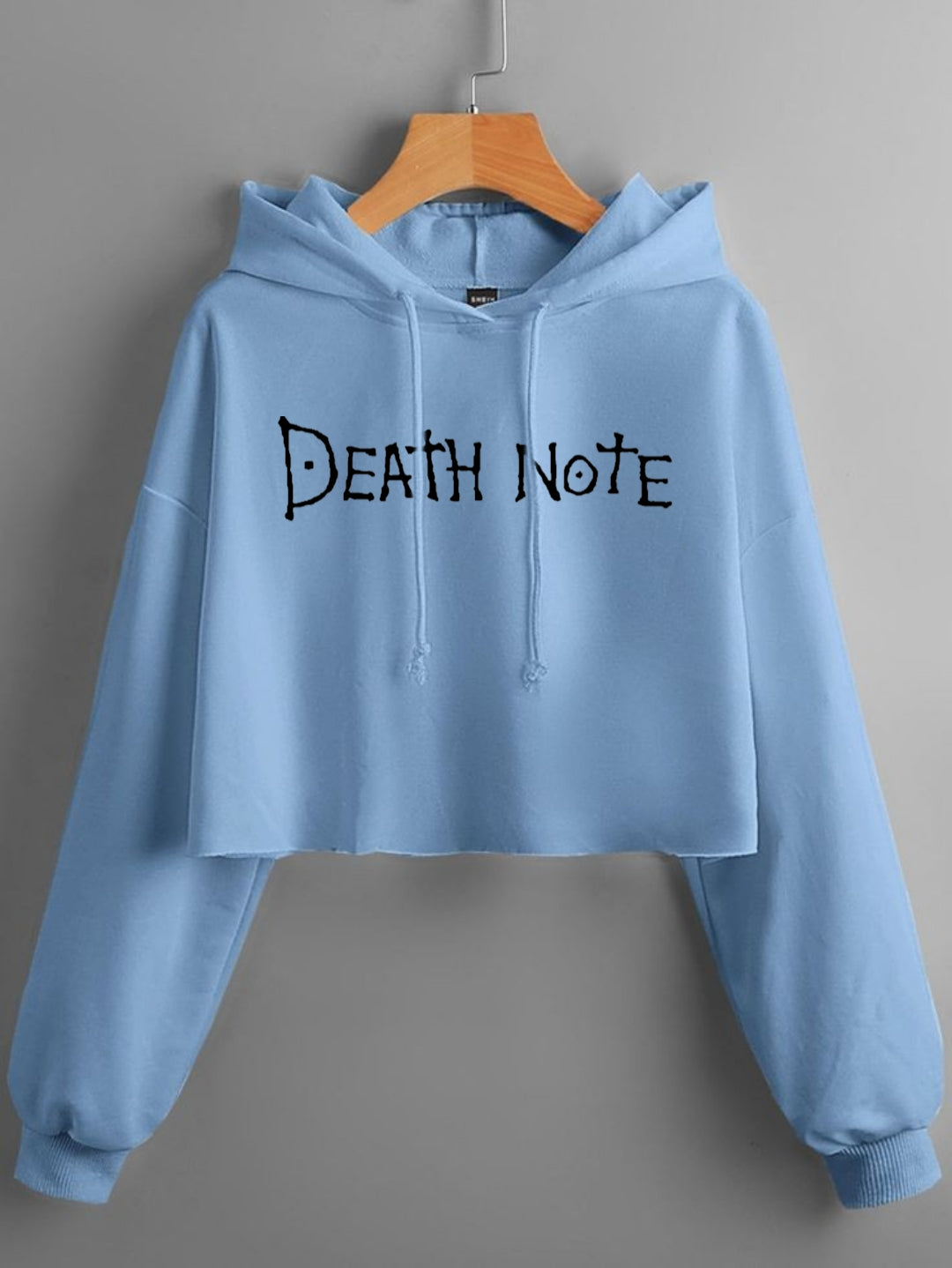 SKY BLUE CROP HOOD DEATH NOTE