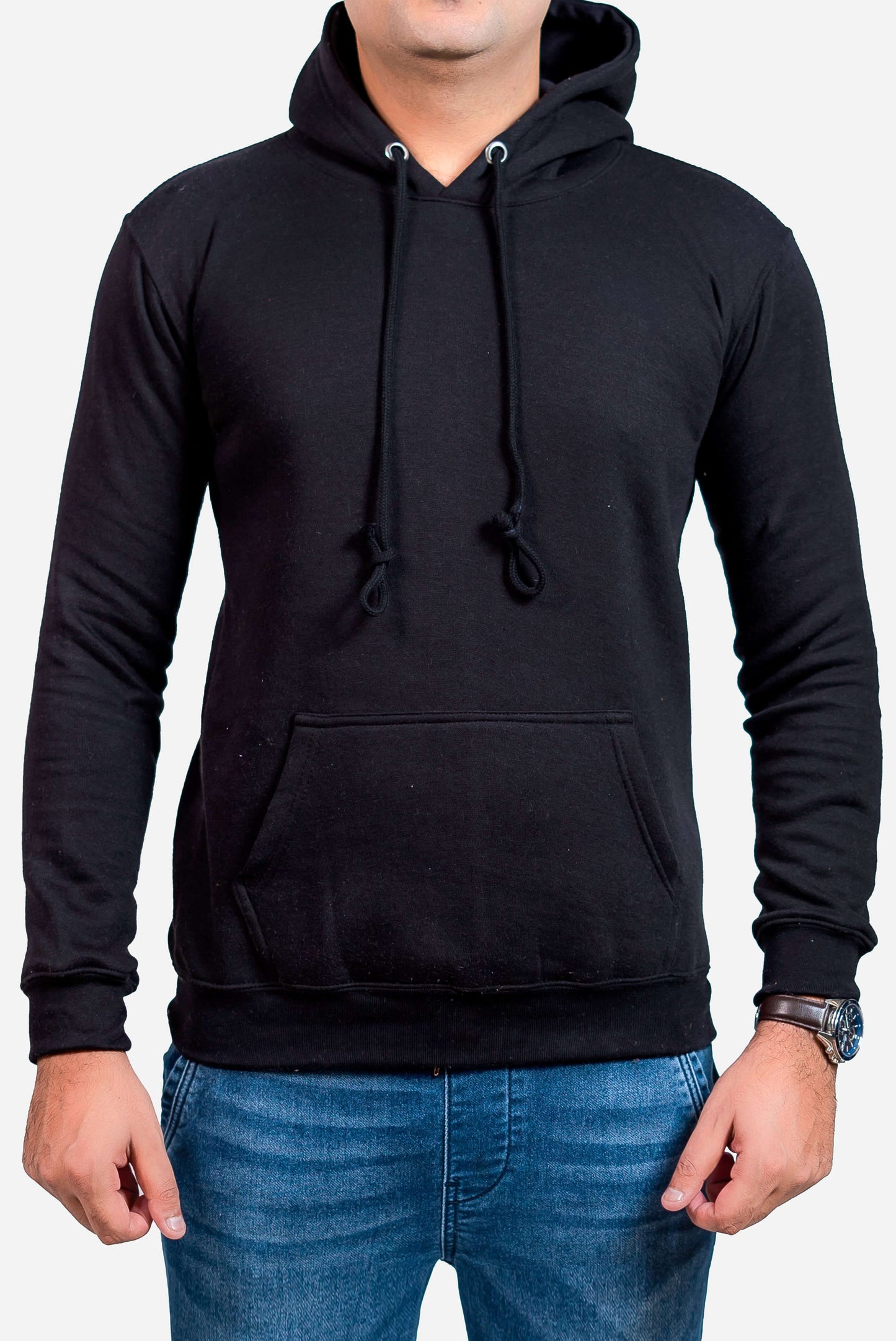 Basic Black Hoodie // Men - teehoodie.co