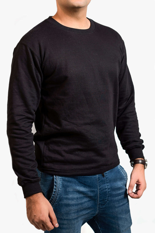 Basic Black Sweatshirt // Men - teehoodie.co