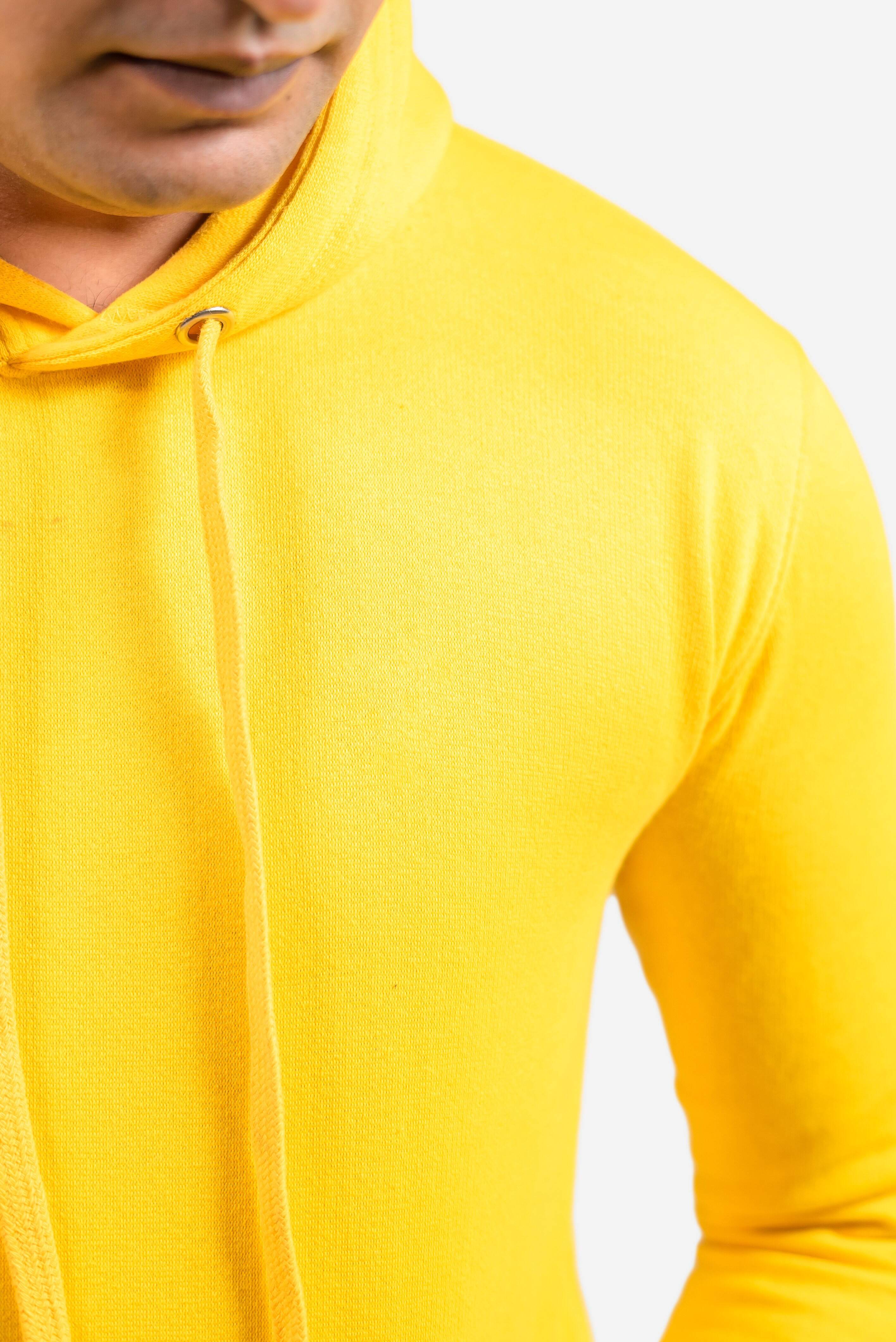 Basic yellow hoodie best sale