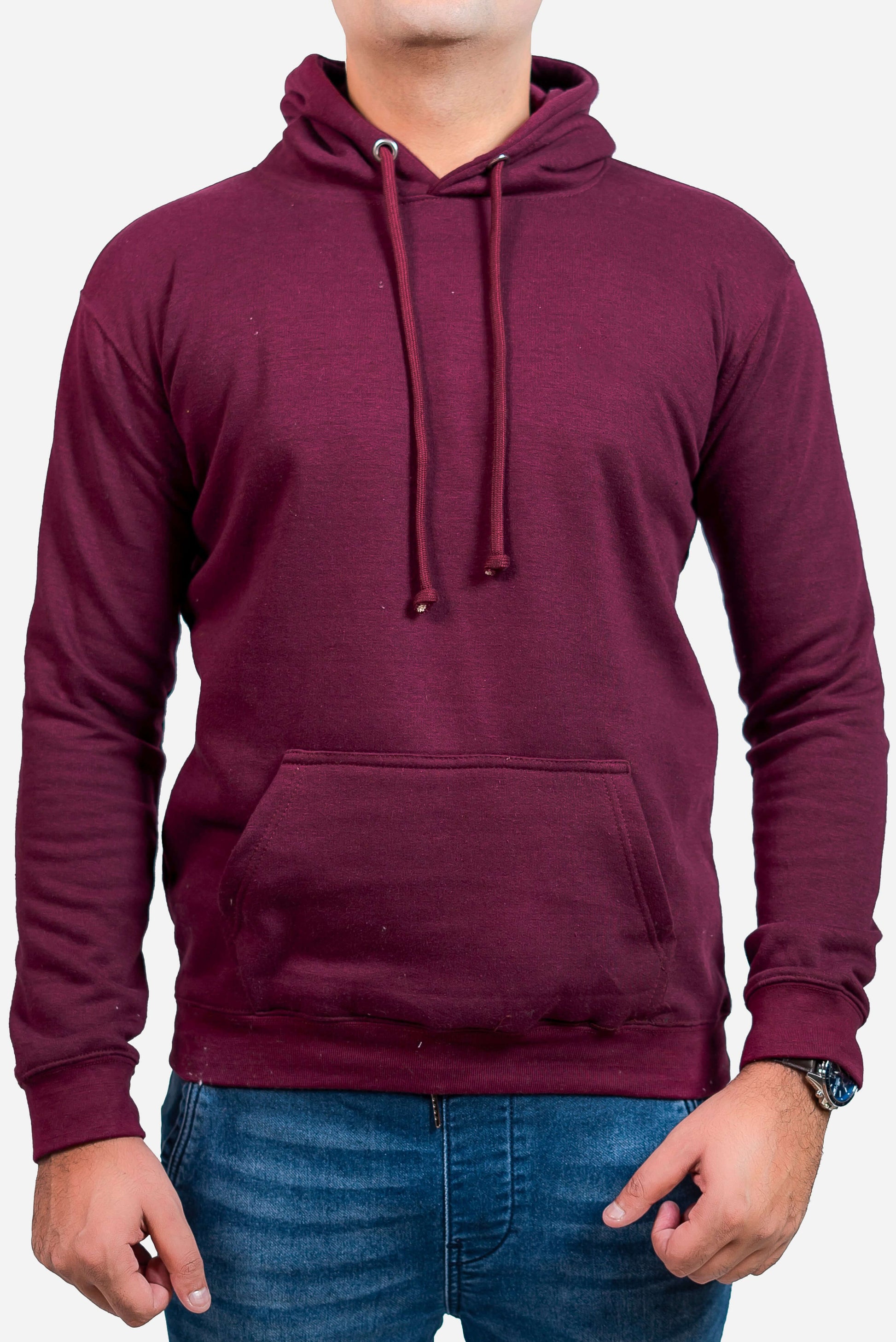 Basic Burgundy Hoodie // Men - teehoodie.co