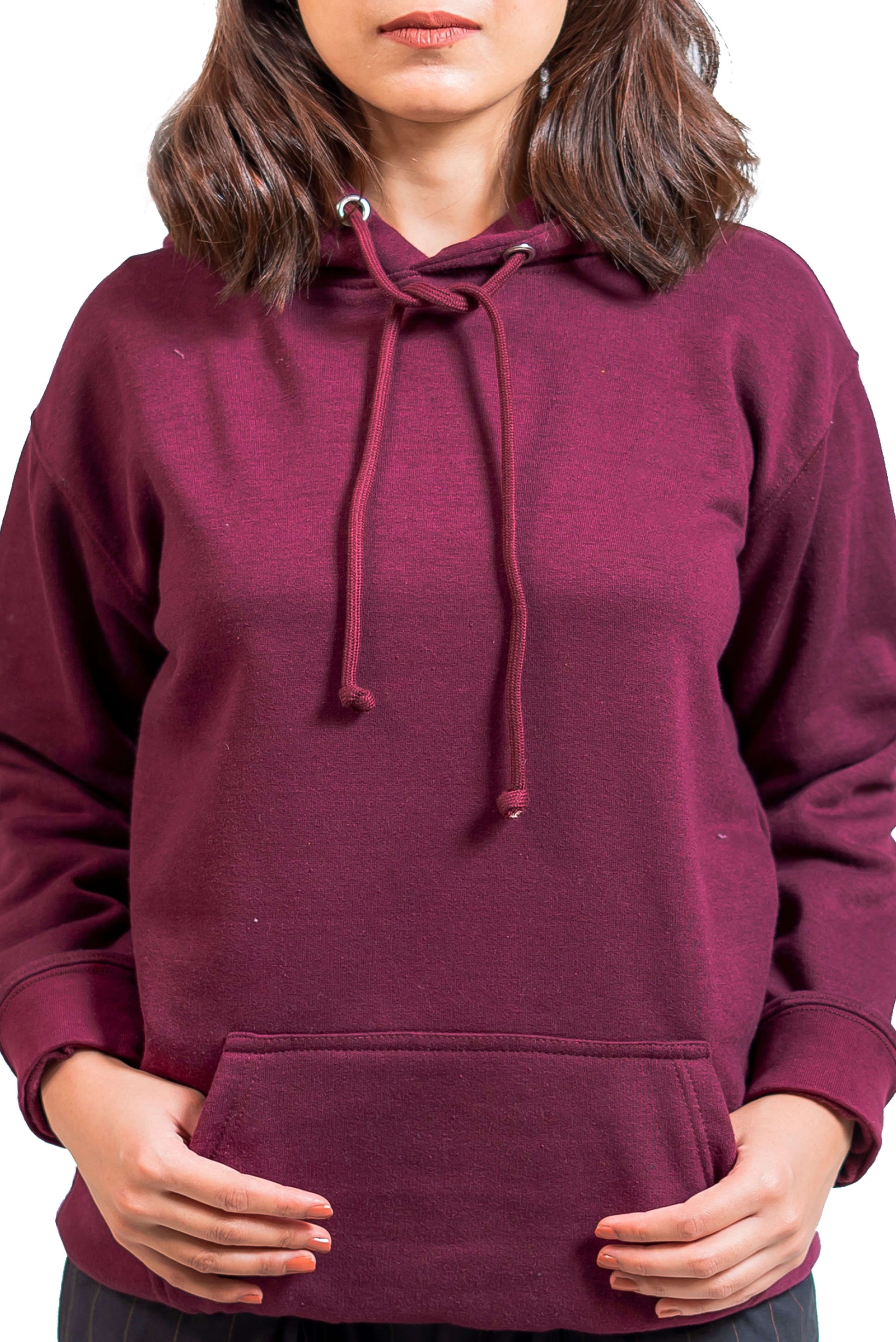 Basic Burgundy Hoodie // Women - teehoodie.co