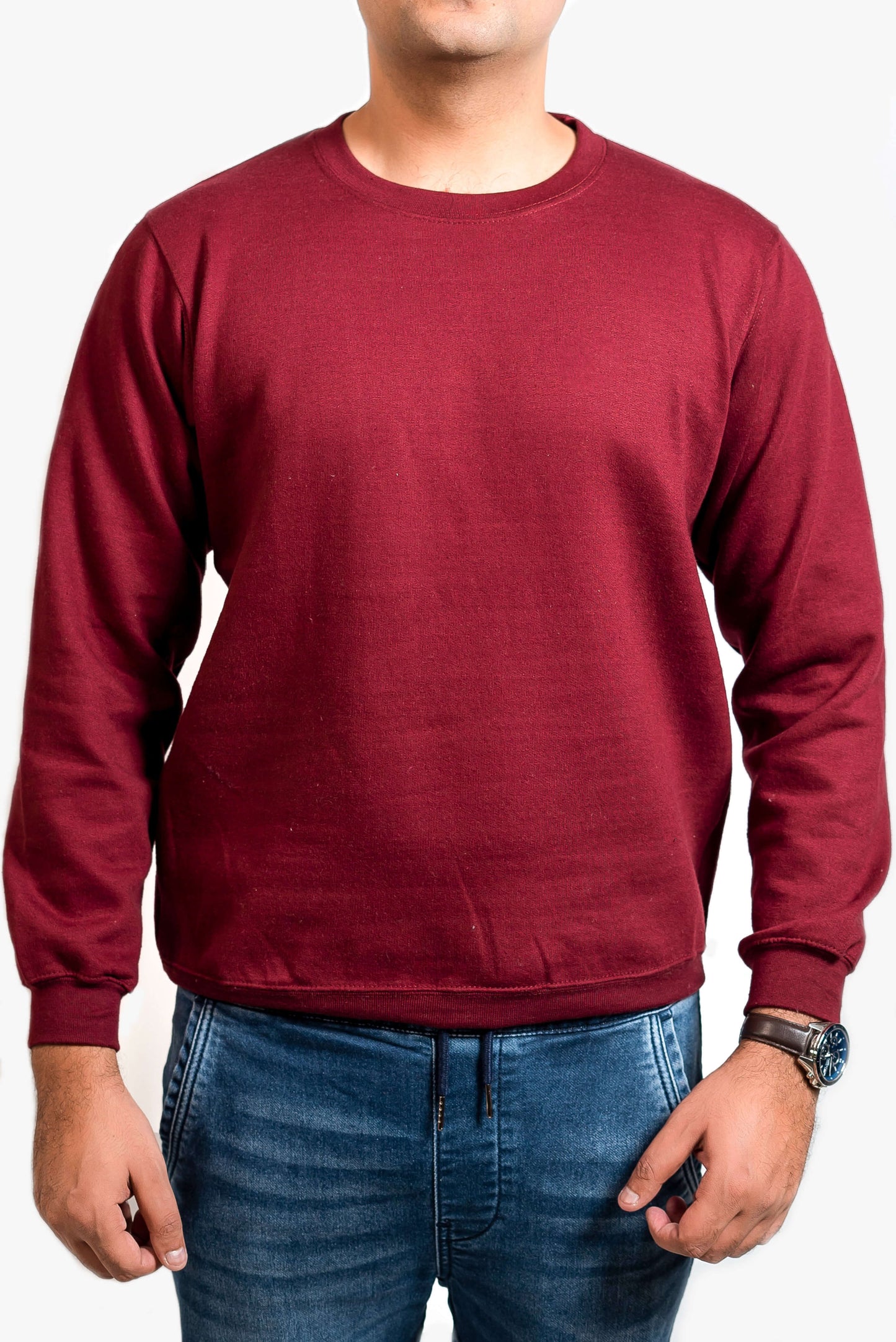 Basic Burgundy Sweatshirt // Men - teehoodie.co