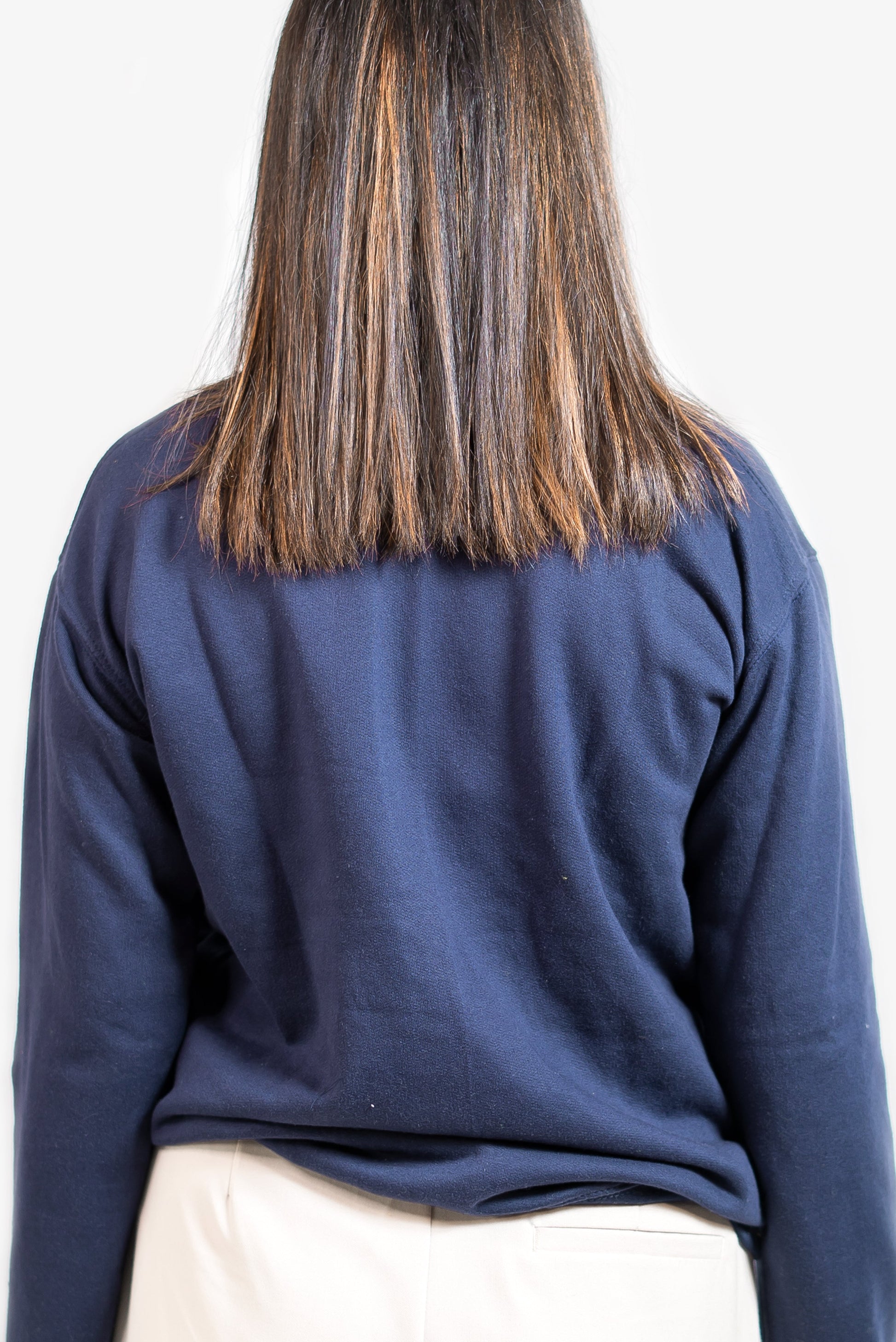 Basic Dark Blue Sweatshirt // Women - teehoodie.co