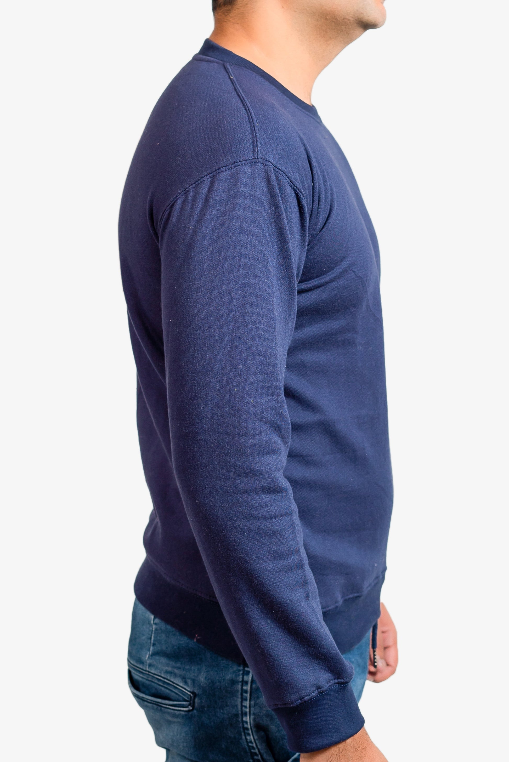 Basic Dark Blue Sweatshirt // Men - teehoodie.co