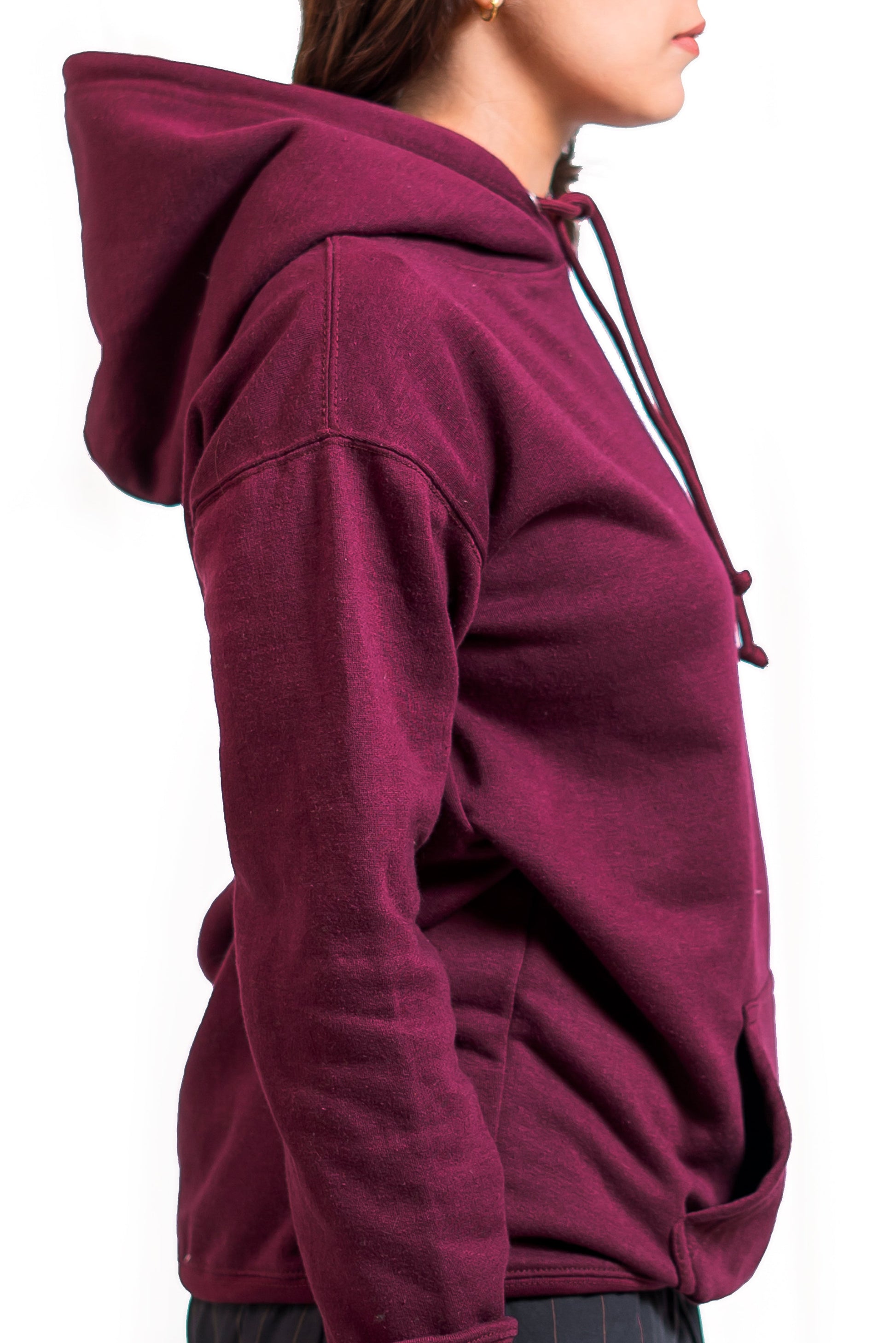 Basic Burgundy Hoodie // Women - teehoodie.co