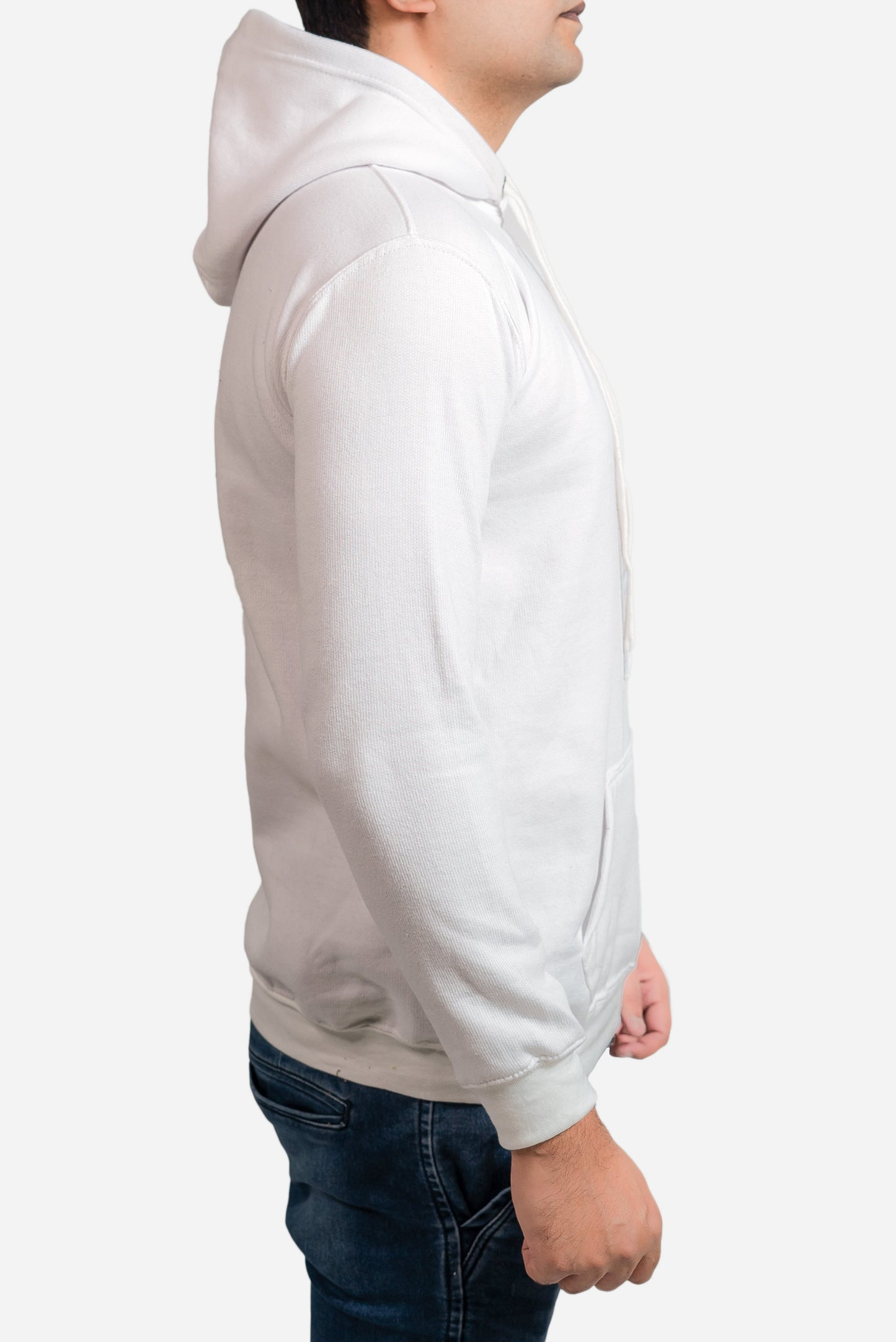 Basic White Hoodie // Men - teehoodie.co