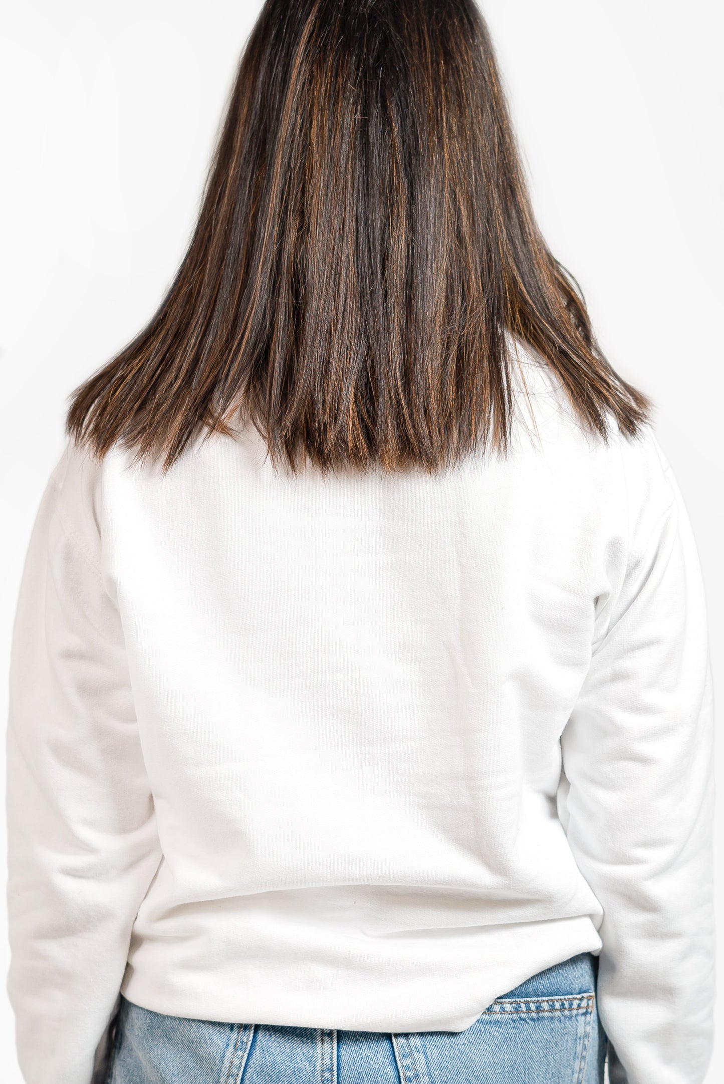 Basic White Sweatshirt // Women - teehoodie.co